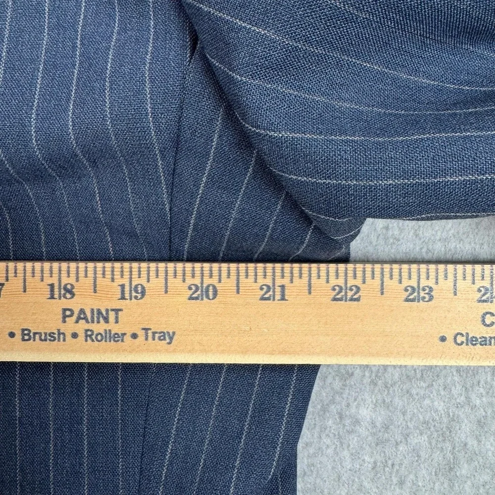 Brooks Brothers Red Fleece Suit‎ Jacket Mens 42L Blue Pinstripe Wool Tollegno